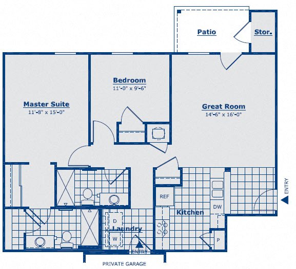 Floor Plans of Bluestone Apartments in Greenfield, IN