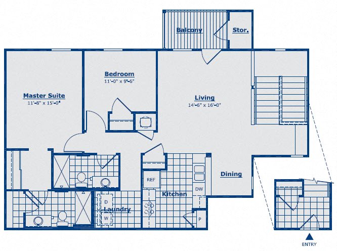 Floor Plans of Bluestone Apartments in Greenfield, IN