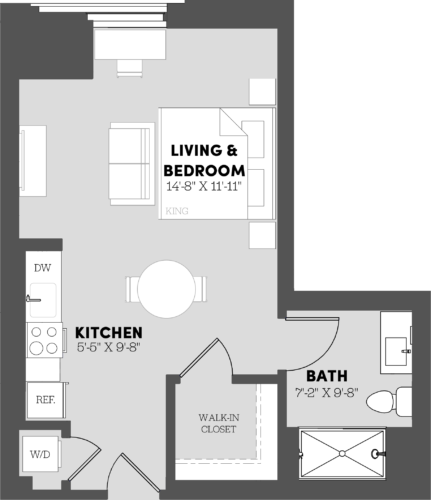 Type Studio-ST3 Floor Plan