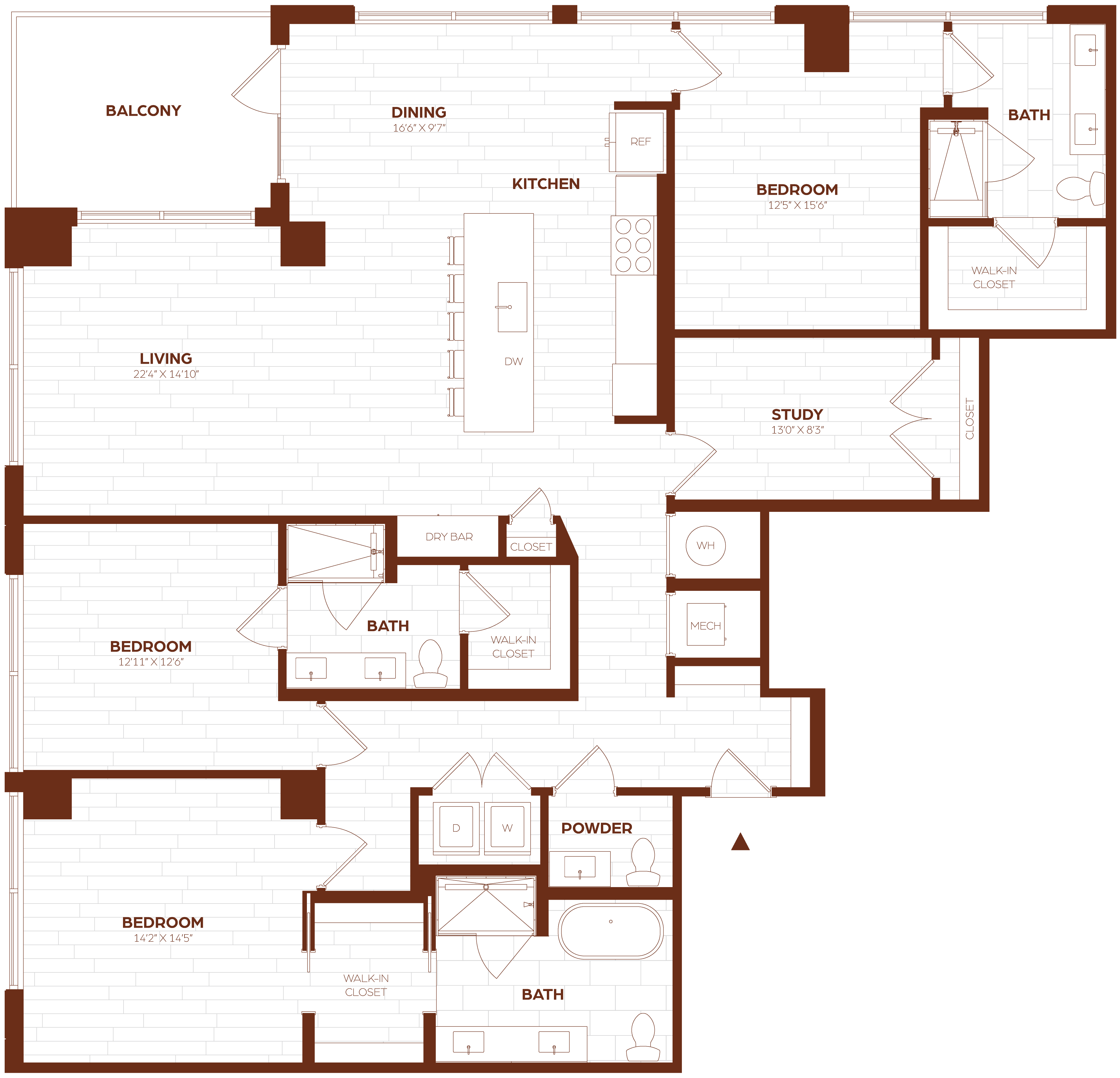 Floor Plan Image of Apartment Apt 3307