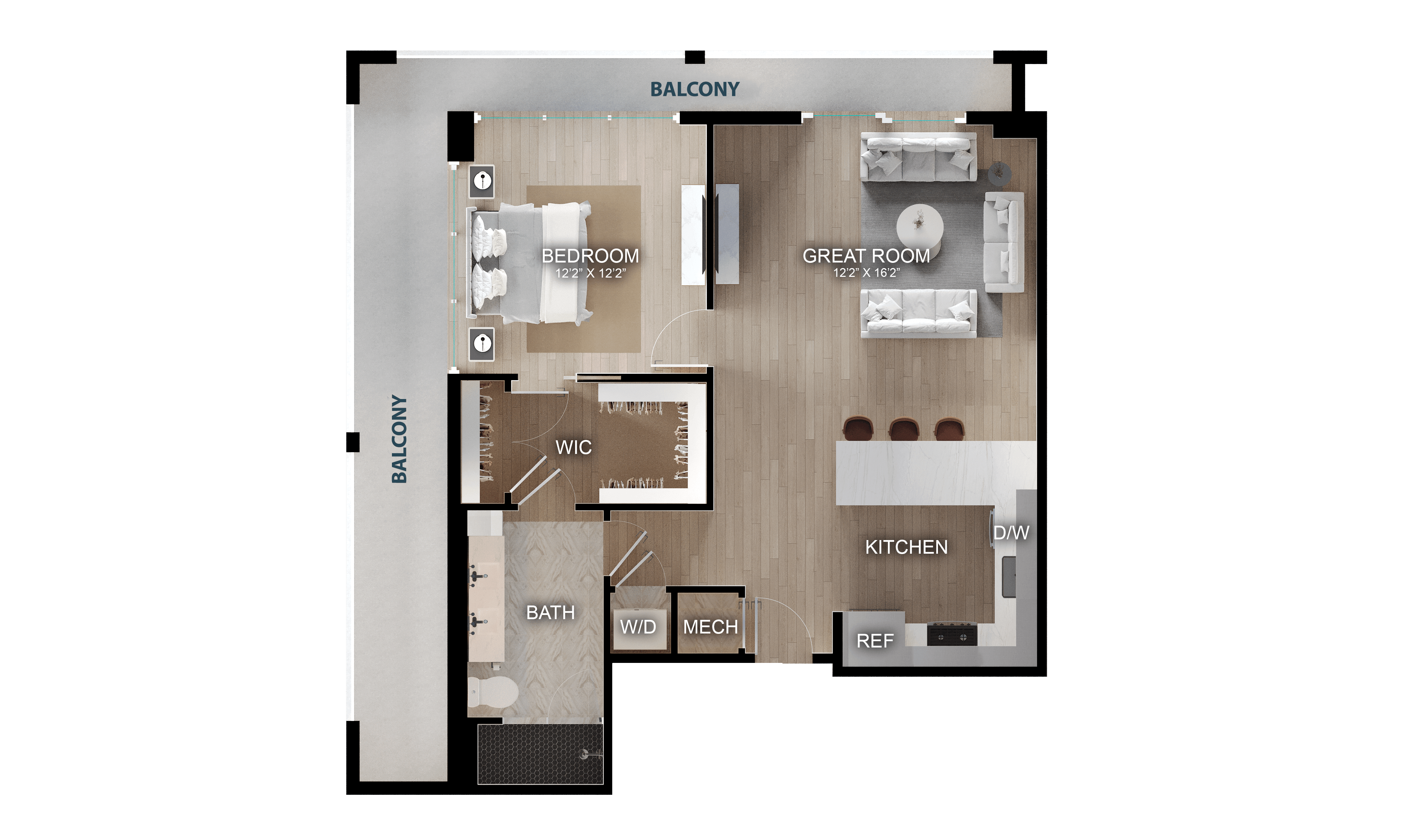 Floor Plan Image of Apartment Apt 315