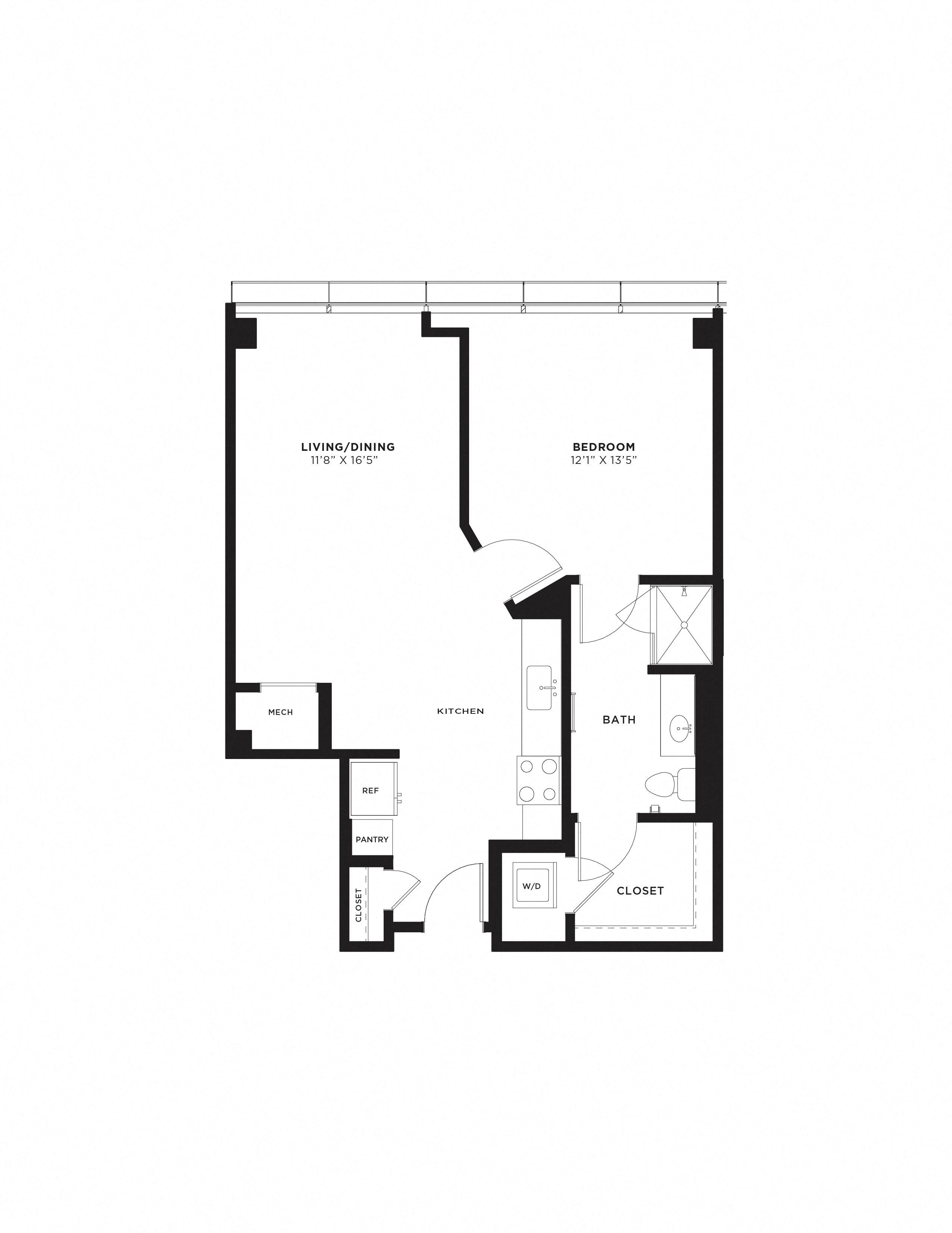 Floor Plan Image of Apartment Apt 2611