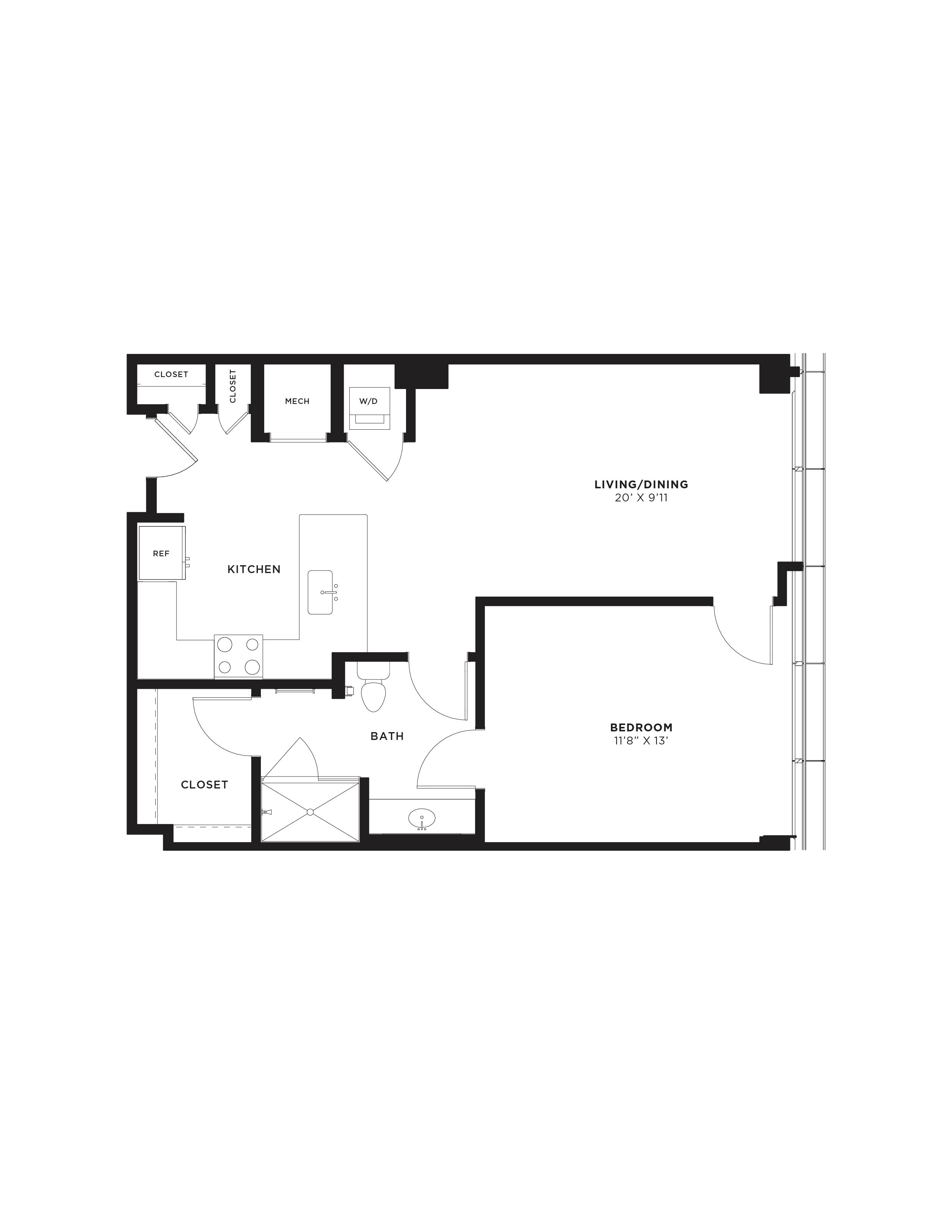 Floor Plan Image of Apartment Apt 2006