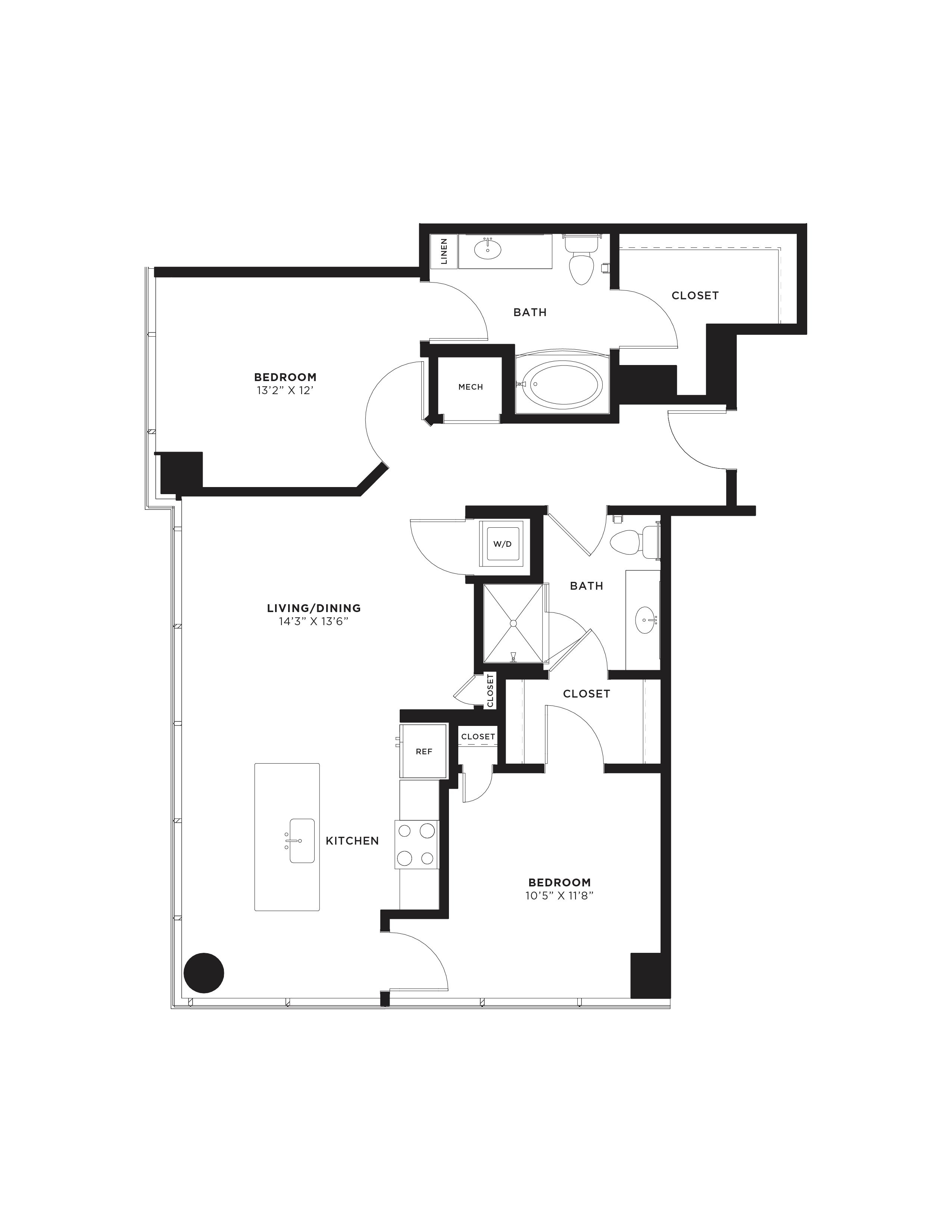 Floor Plan Image of Apartment Apt 2602