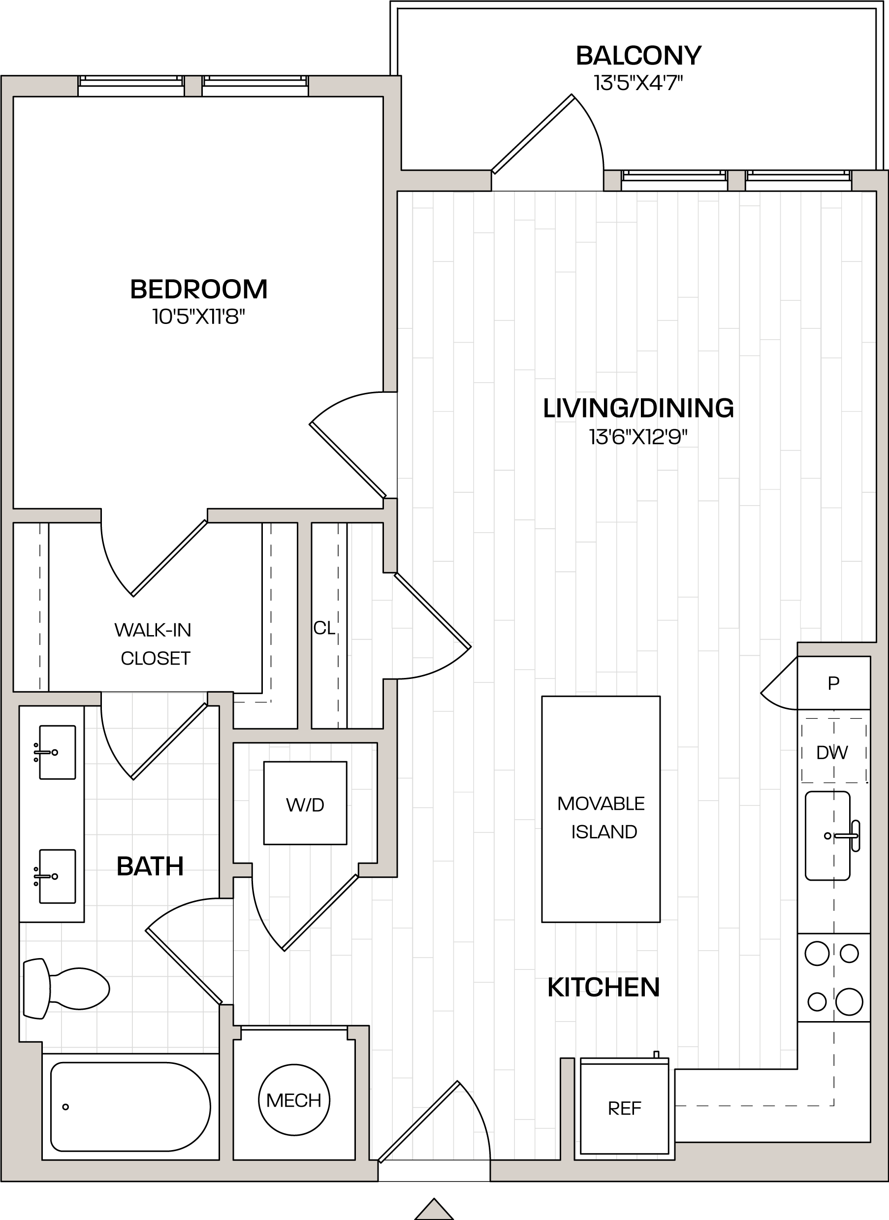 Floor Plan Image of Apartment Apt 1208