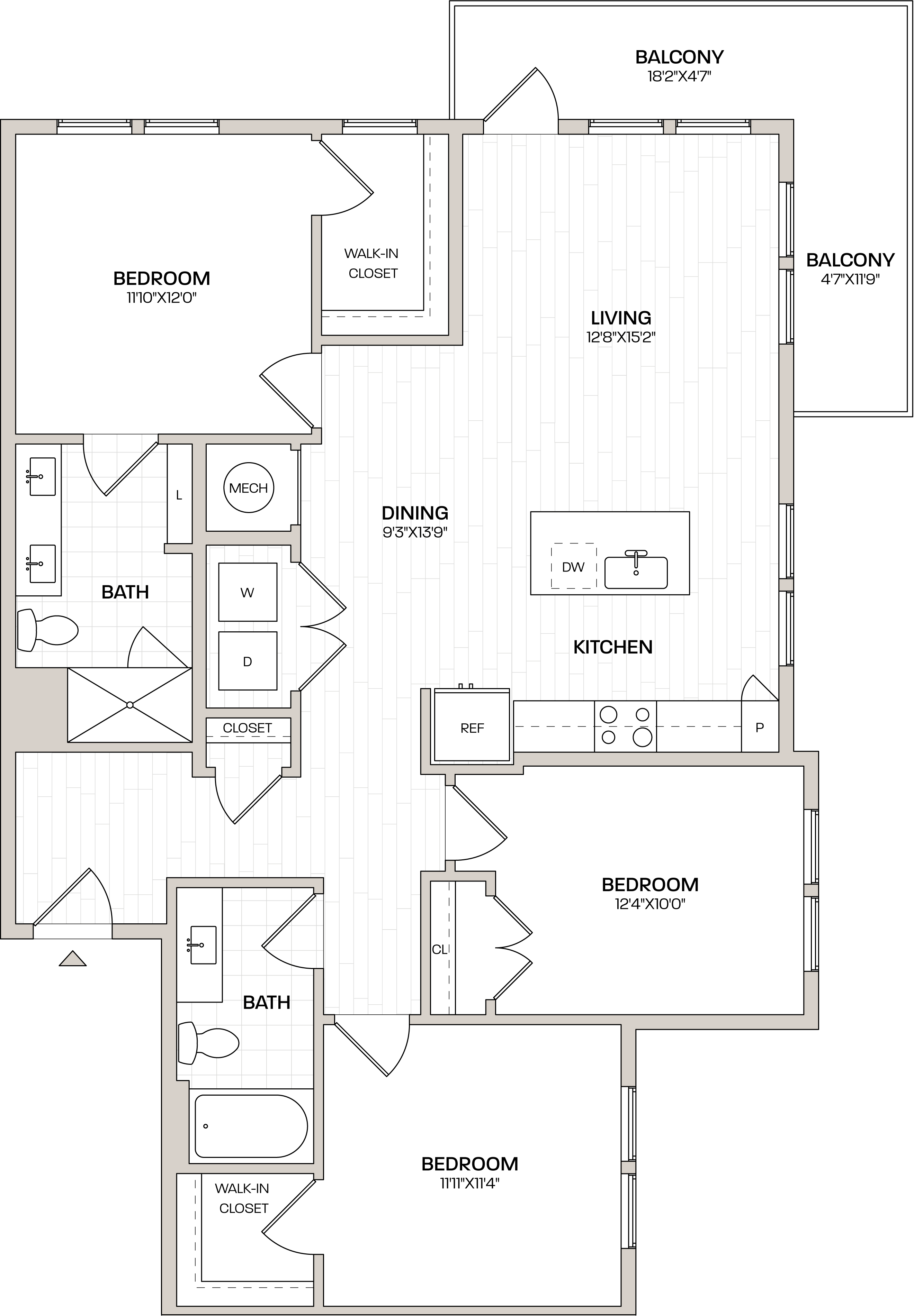 Floor Plan Image of Apartment Apt 3205