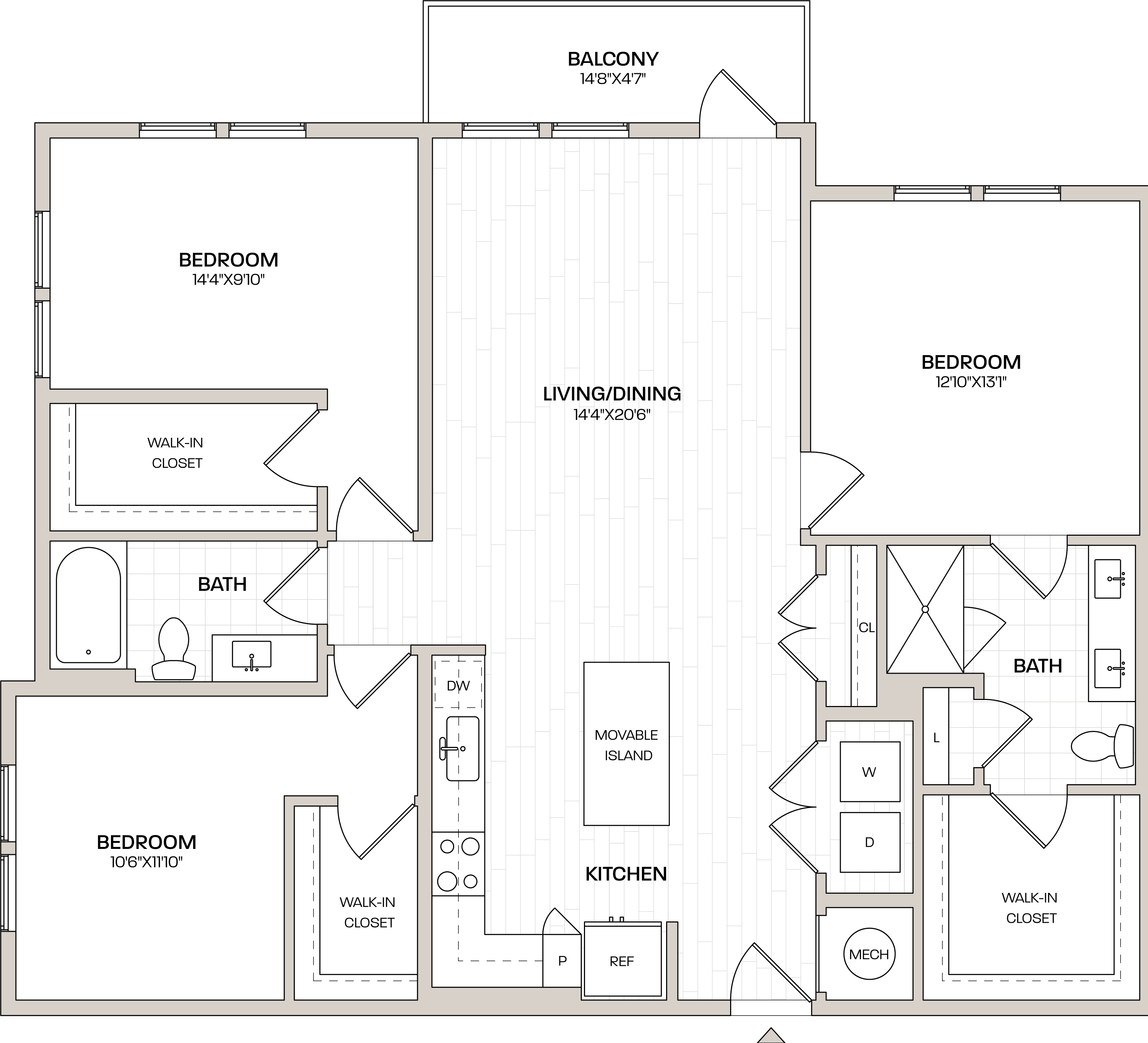 Floor Plan Image of Apartment Apt 1220