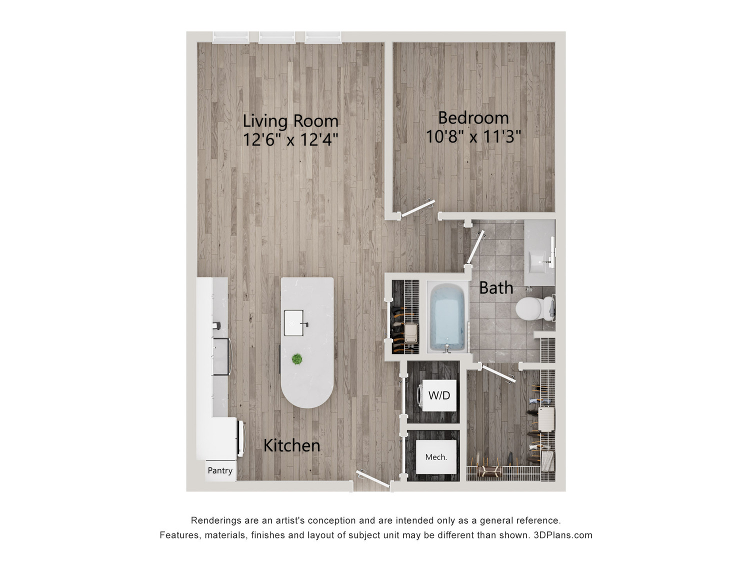 Floor Plan Image of Apartment Apt 617