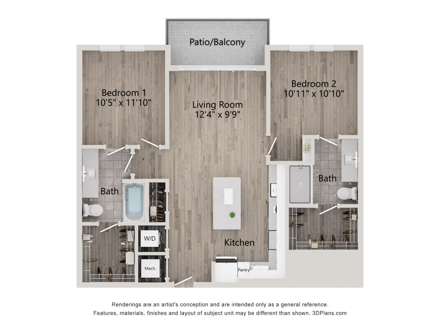 Floor Plan Image of Apartment Apt 551