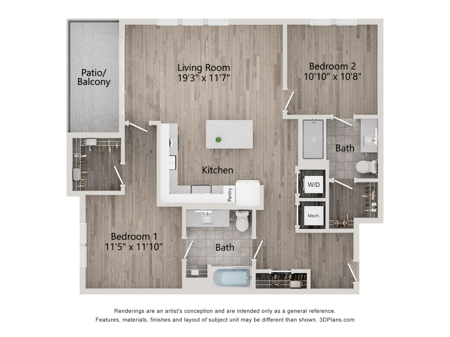 Floor Plan Image of Apartment Apt 341