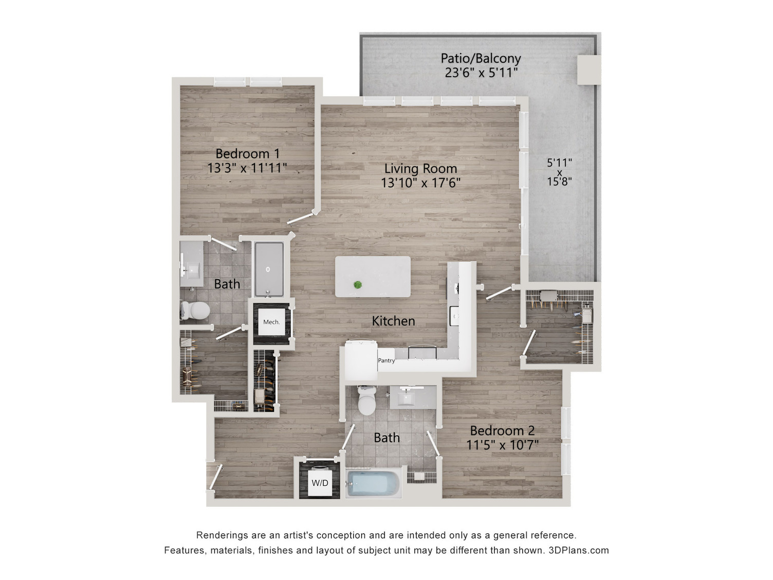 Floor Plan Image of Apartment Apt 373