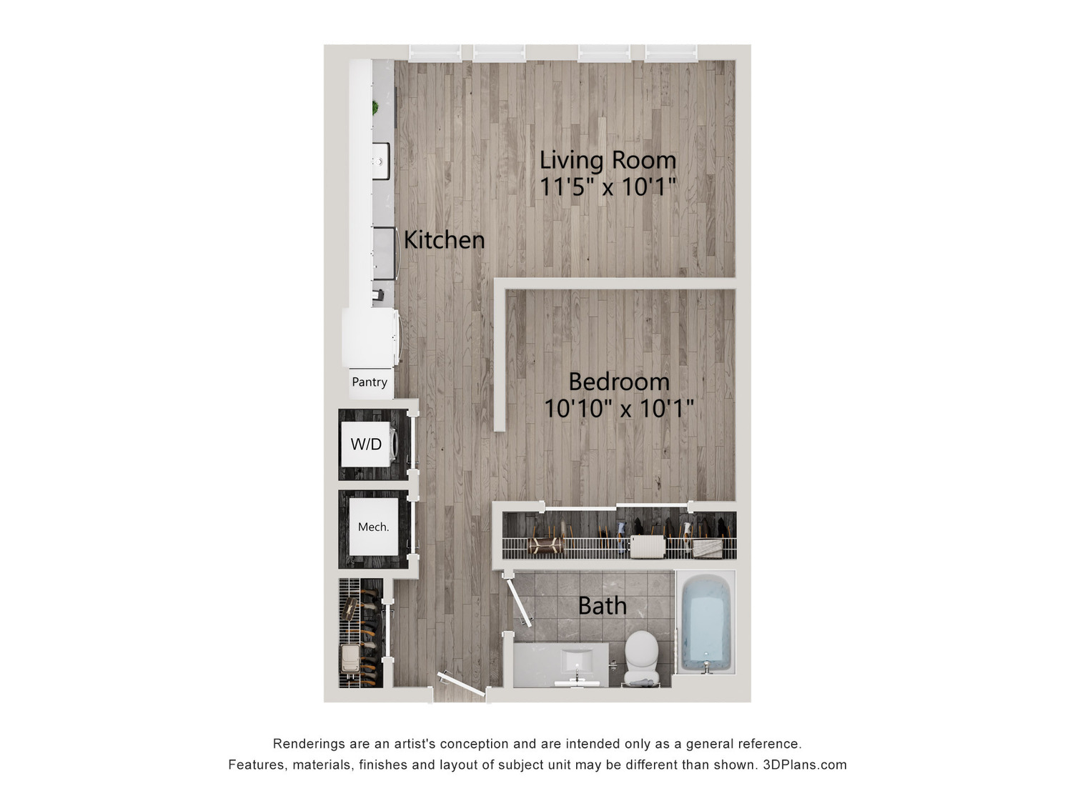 Floor Plan Image of Apartment Apt 201