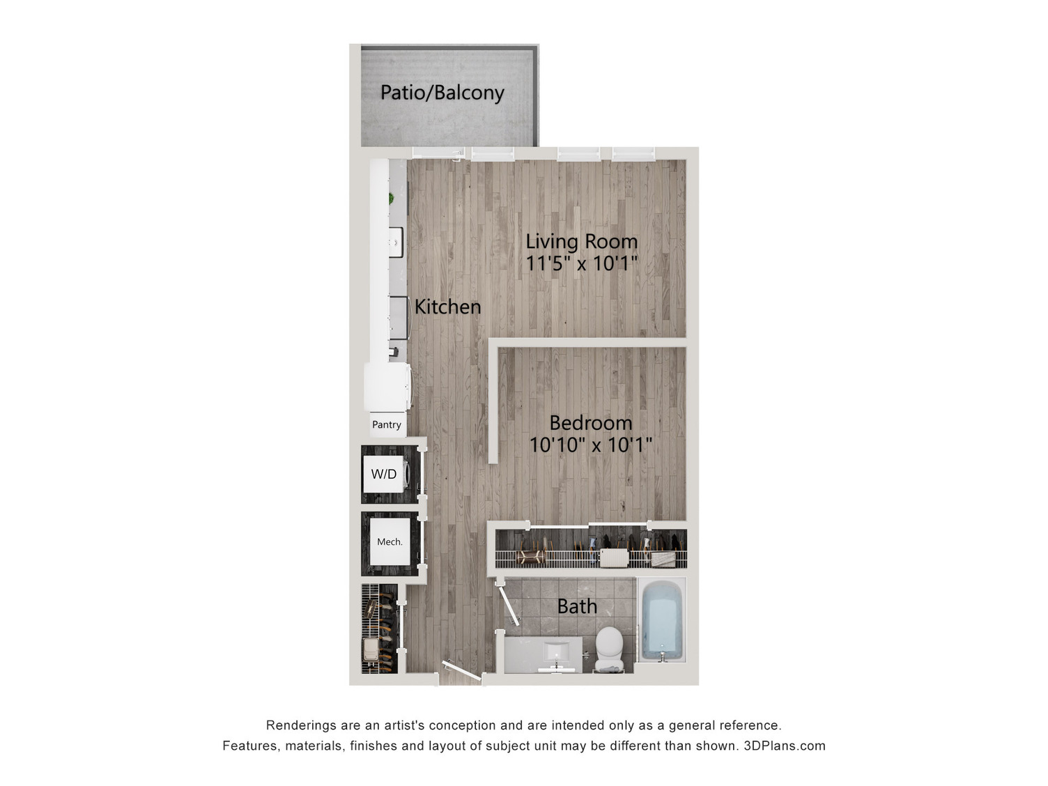 Floor Plan Image of Apartment Apt 423