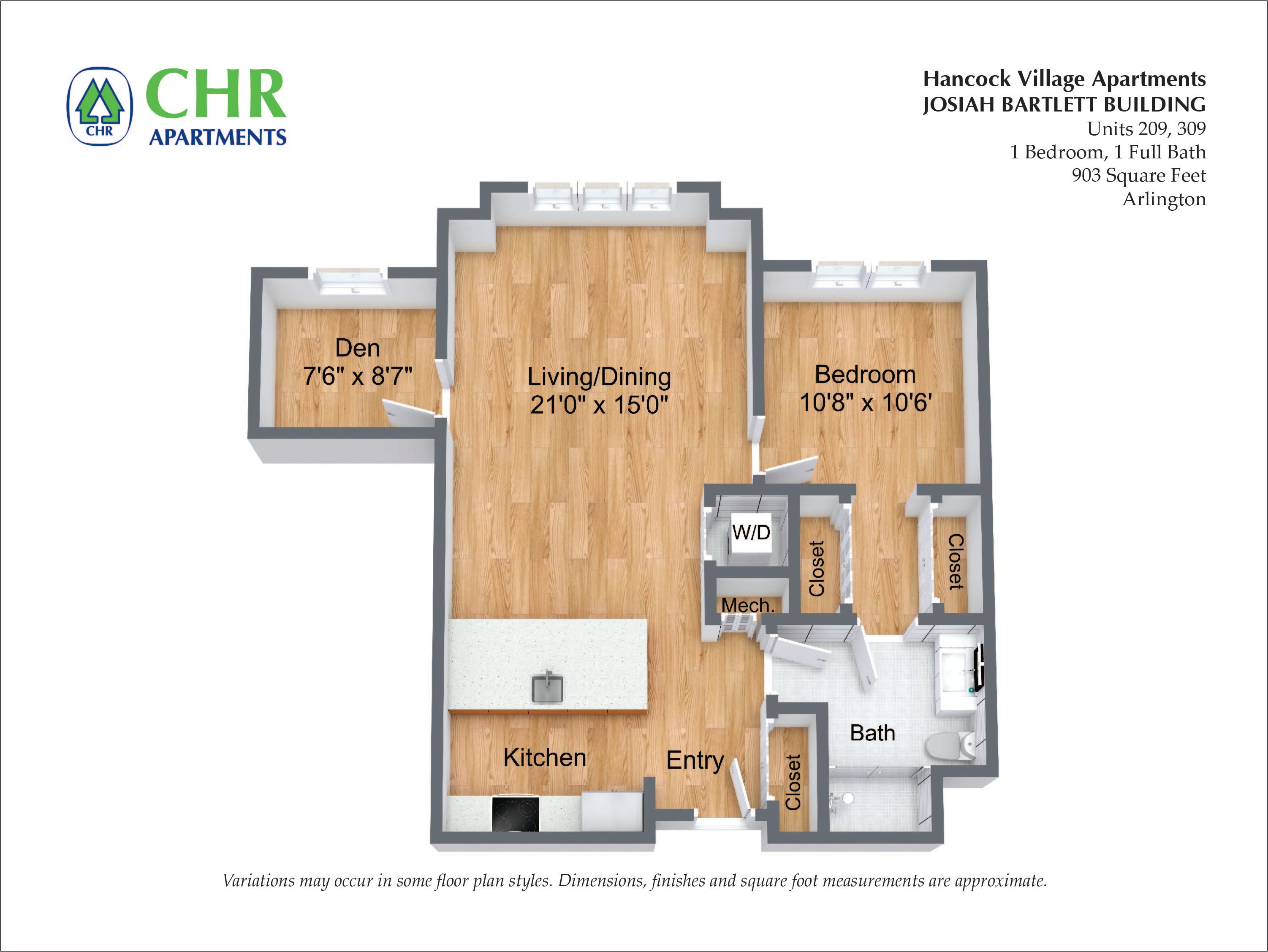 Click to view Floor plan 1 Bed/1 Bath Single Level- Brand New Construction image 2