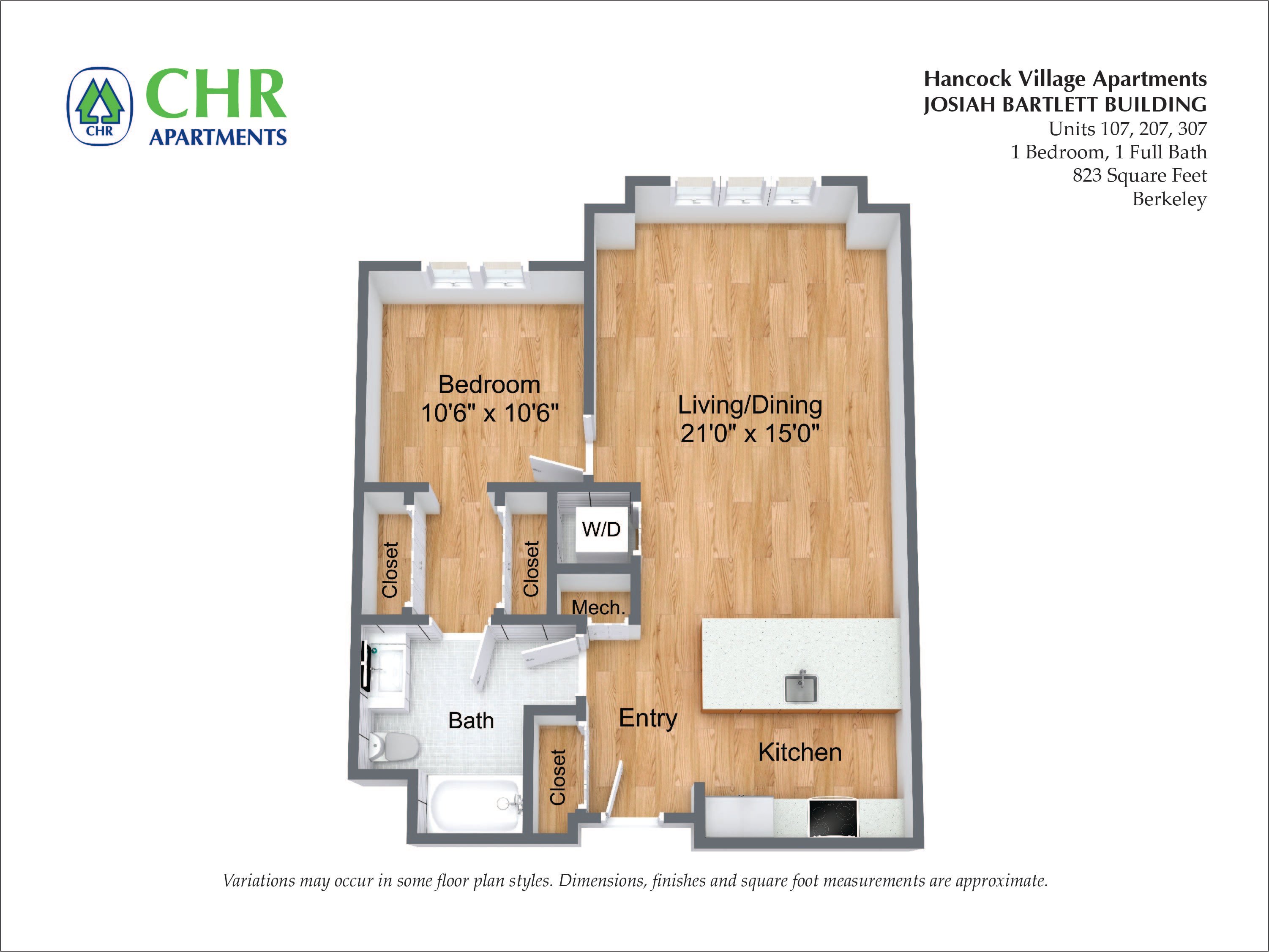 Click to view Floor plan 1 Bed/1 Bath Single Level- Brand New Construction image 4