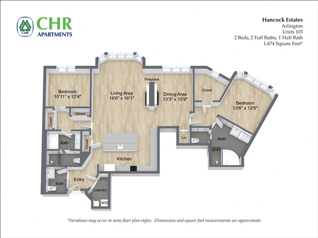Floor plan 2 Bed /2.5 Bath - Hancock Estates image 17
