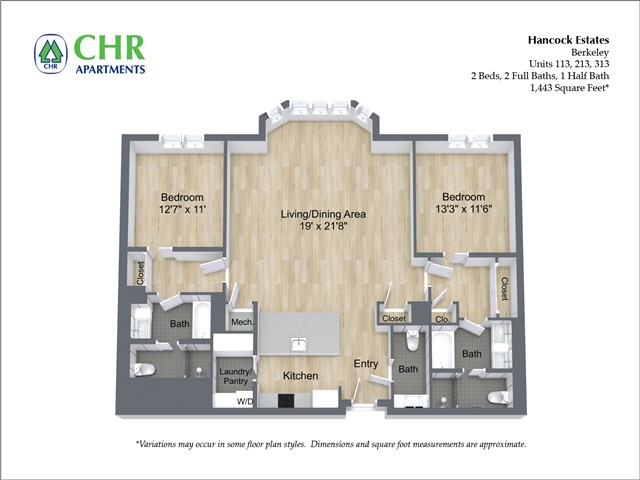 Floor plan 2 Bed /2.5 Bath - Hancock Estates image 22