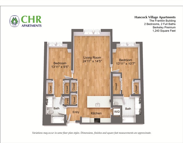 Floor plan 2 Bed/2 Bath - The Franklin image 6
