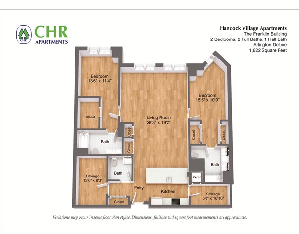 Floor plan 2 Bed/2 Bath - The Franklin image 2