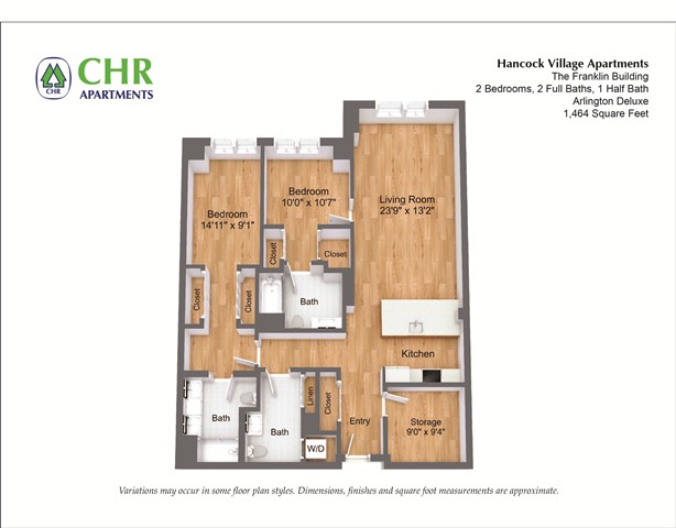 Floor plan 2 Bed/2 Bath - The Franklin image 3