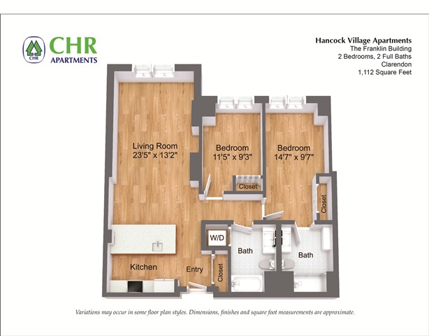 Floor plan 2 Bed/2 Bath - The Franklin image 4