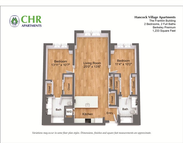 Floor plan 2 Bed/2 Bath - The Franklin image 7