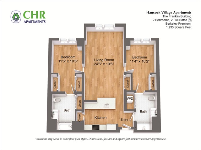 Floor plan 2 Bed/2 Bath - The Franklin image 8