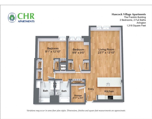 Floor plan 2 Bed/2 Bath - The Franklin image 11
