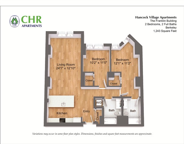 Floor plan 2 Bed/2 Bath - The Franklin image 14