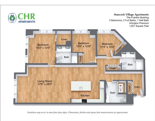 Floor plan 3 Bed/2.5 Bath - The Franklin image 2