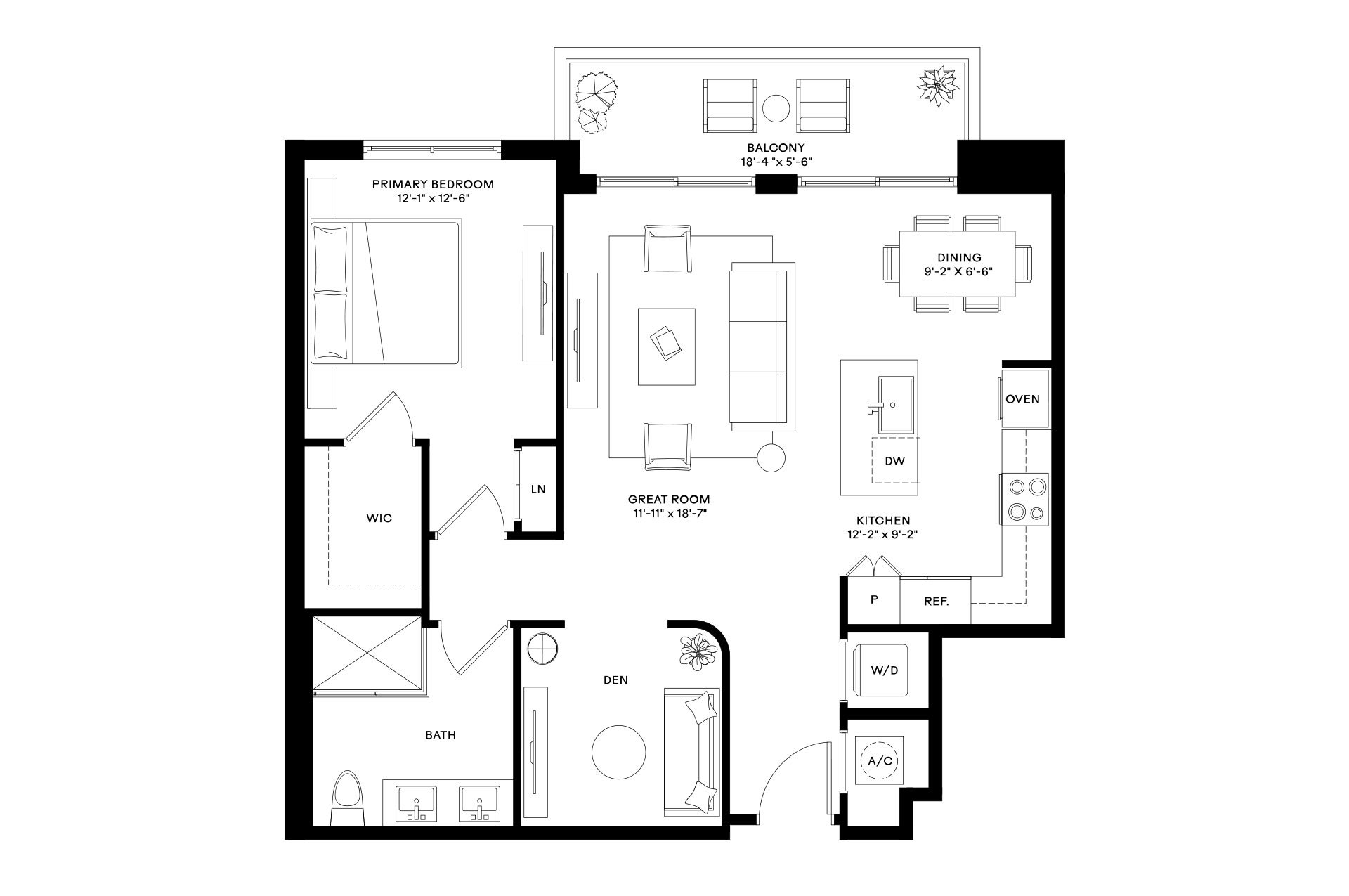 Floor Plan Image of Apartment Apt 1407