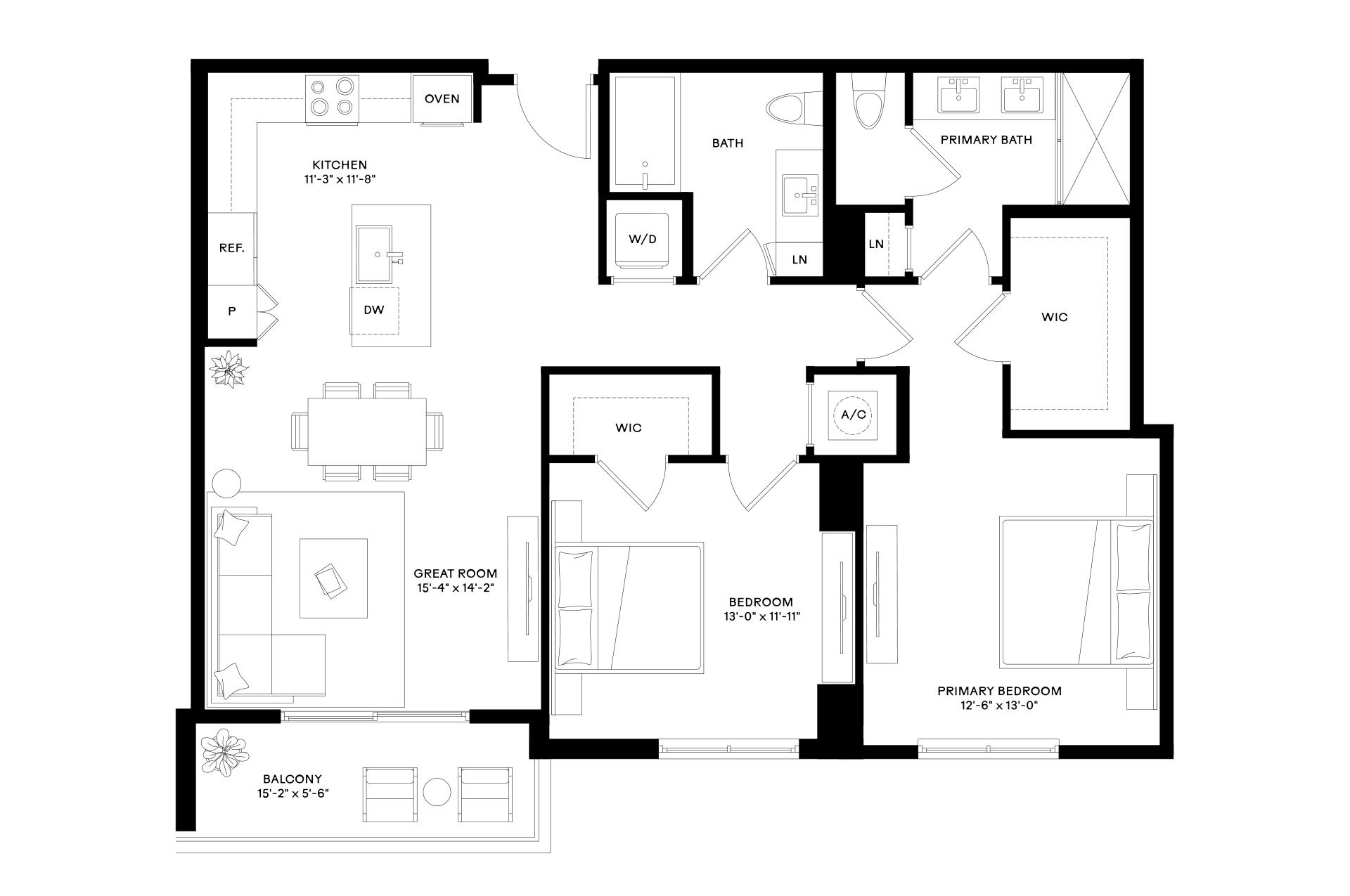 Floor Plan Image of Apartment Apt 1703