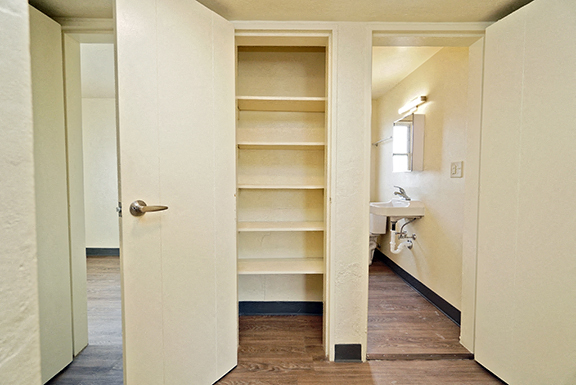 Princeton Court - Studio Unit - One-bedroom, One-Bath Units - Two-bedroom, One-Bath Units – Buffalo, New York – Built in Shelves - Closet – Master - Storage – New Floors - Ask for a Tour – Not Pet Fri