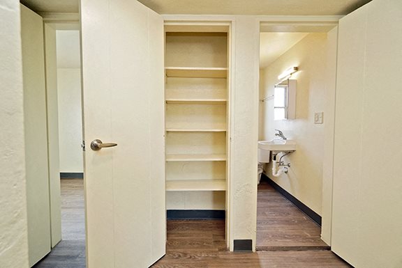 Princeton Court - Studio Unit - One-bedroom, One-Bath Units - Two-bedroom, One-Bath Units – Buffalo, New York – Built in Shelves - Closet – Master - Storage – New Floors - Ask for a Tour – Not Pet Fri