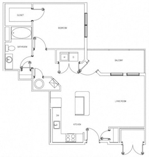 The Robbins One Bedroom Layout The Robbins One Bedroom Layout