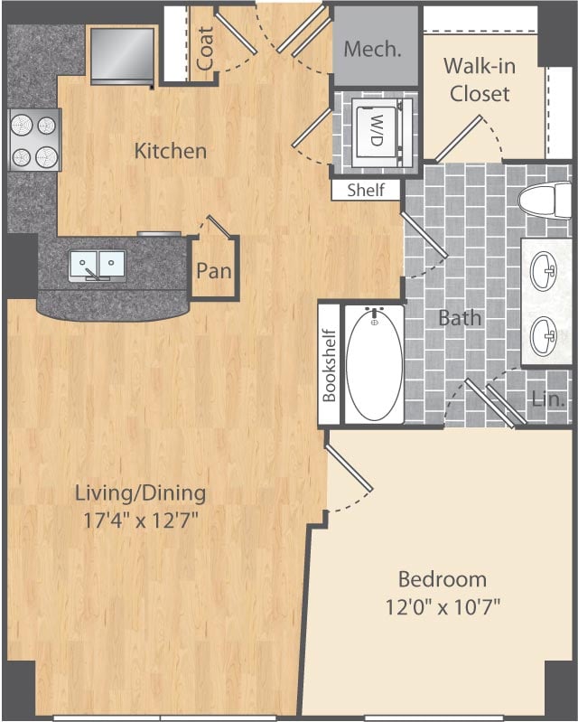 Floor Plan Image of Apartment Apt 0545