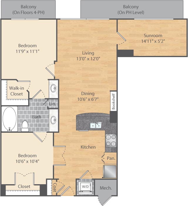 Floor Plan Image of Apartment Apt 0244