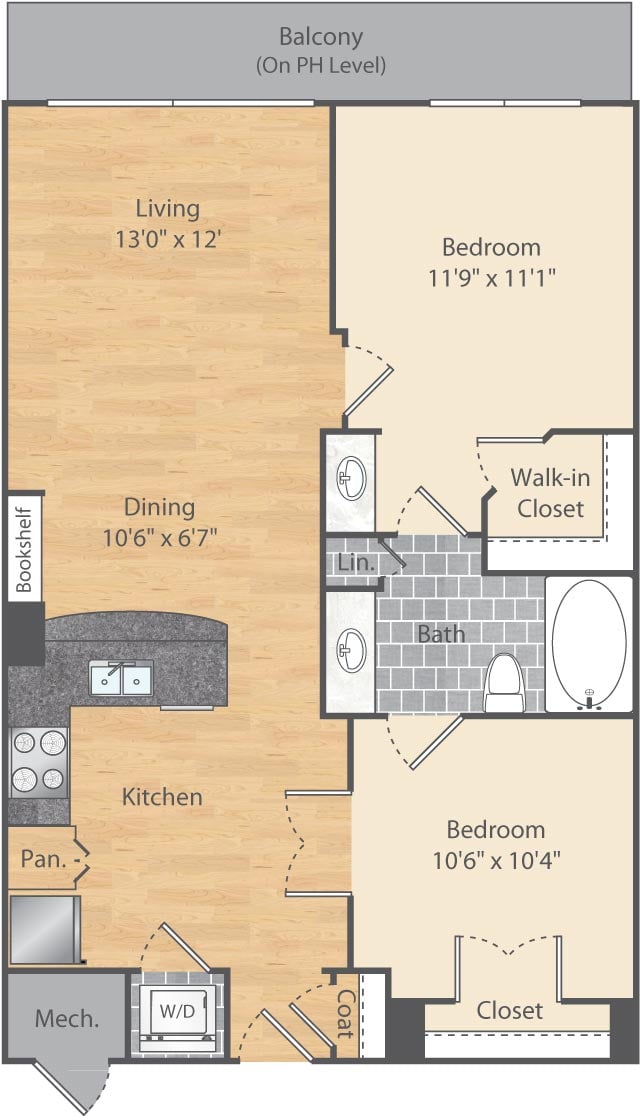 Floor Plan Image of Apartment Apt 0736