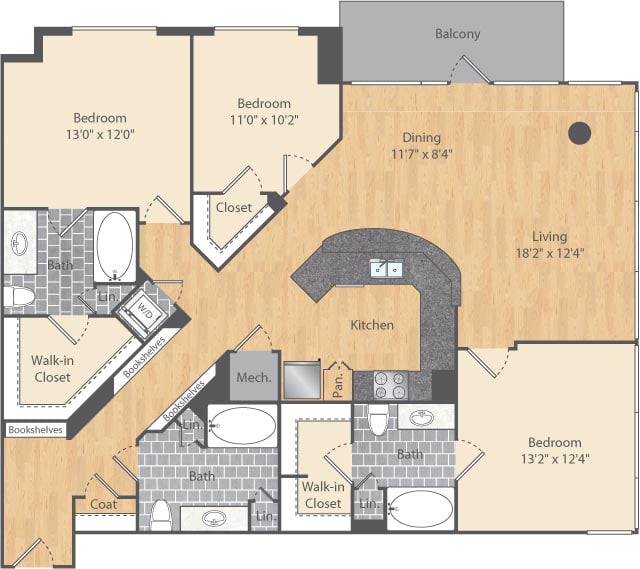 Floor Plan Image of Apartment Apt 0730