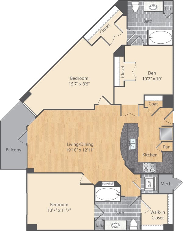 Floor Plan Image of Apartment Apt 0525