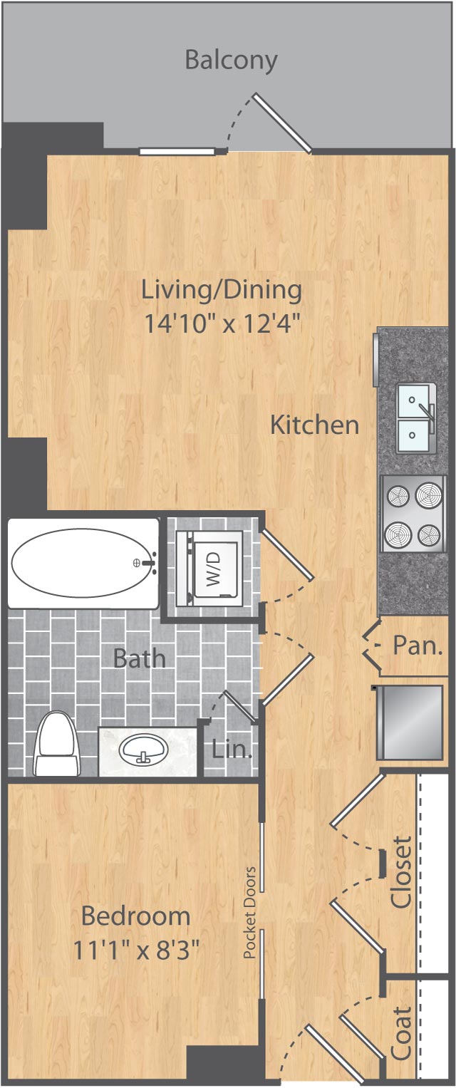 Floor Plan Image of Apartment Apt 1128