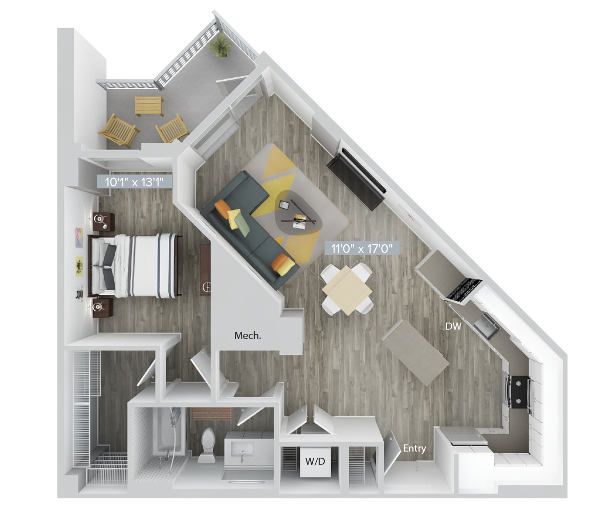 Floor Plan Image of Apartment Apt 0732