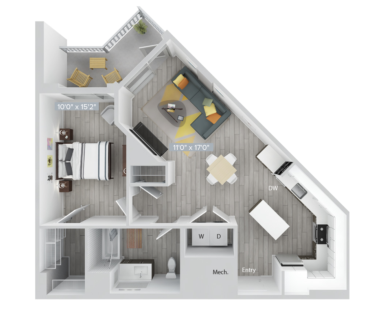 Floor Plan Image of Apartment Apt 0220