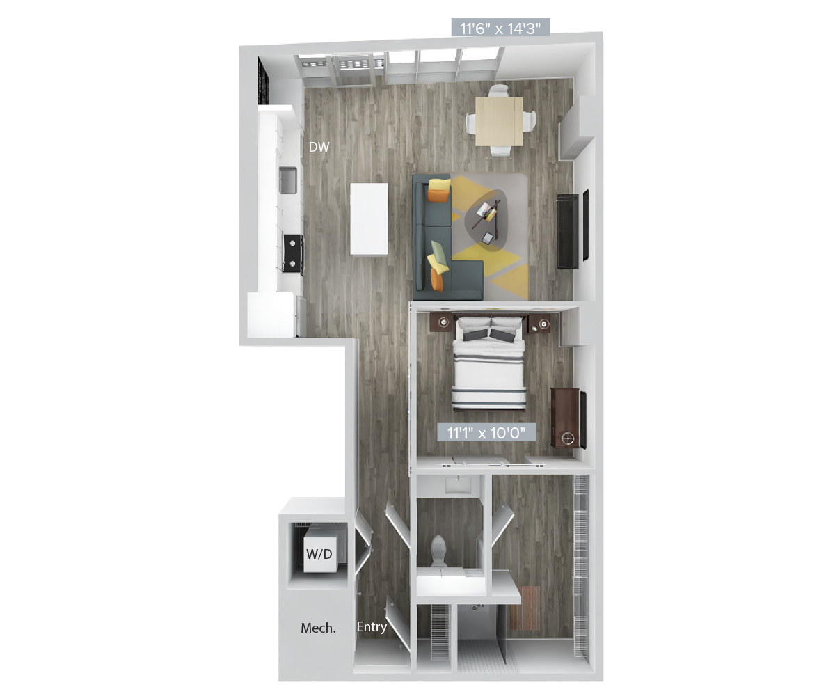 Floor Plan Image of Apartment Apt 0334