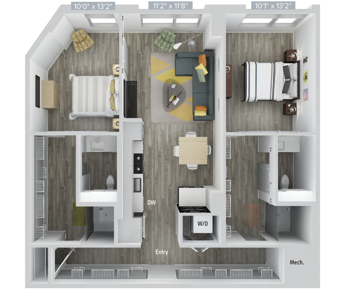 Floor Plan Image of Apartment Apt PH129