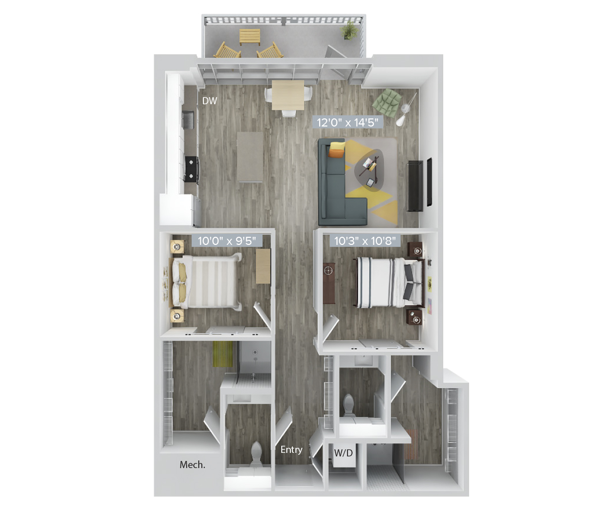 Floor Plan Image of Apartment Apt 0724