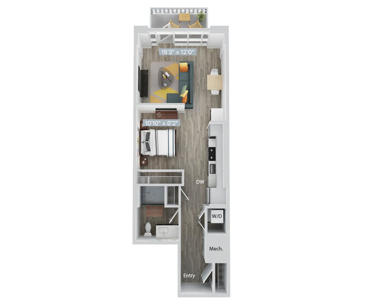 Floor Plan Image of Apartment Apt PH125