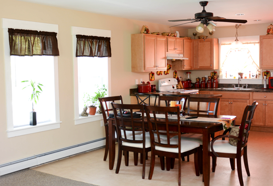 Open floor plans at Marshfield Commons.