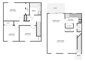 Three Bedroom Townhome