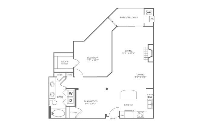 Floor Plan Image of Apartment Apt 1-116